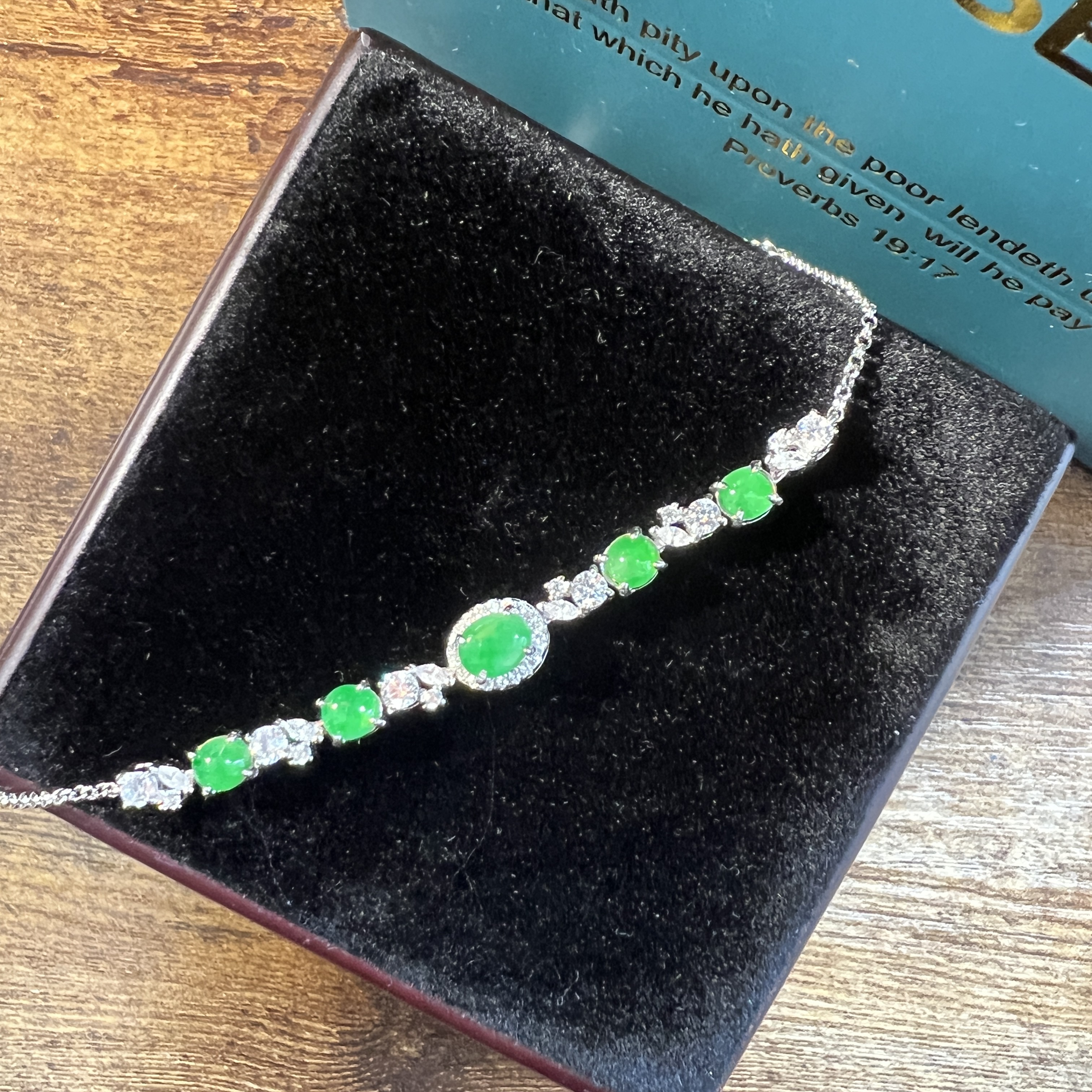 緬料冰翠綠手鍊