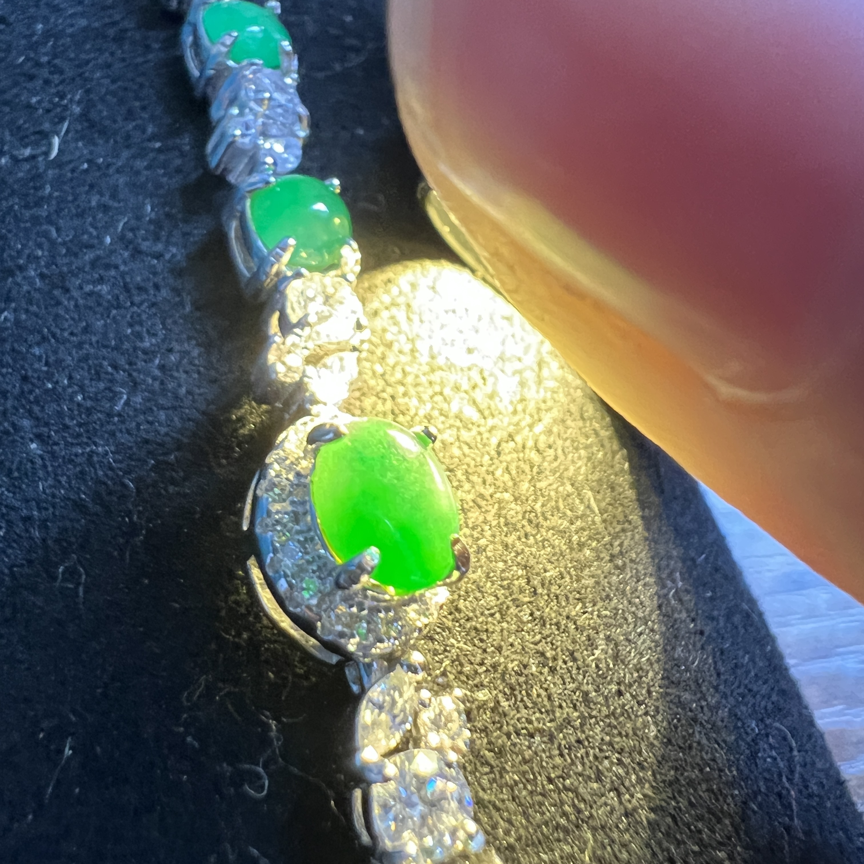 緬料冰翠綠手鍊