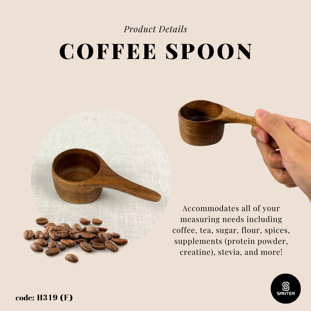 H319. Acacia Wood Wooden Kitchen Utensils / Rice Paddle / Frying Spatula / Wok Spatula / Soup Ladle / Salad Fork / Coffee Spoon