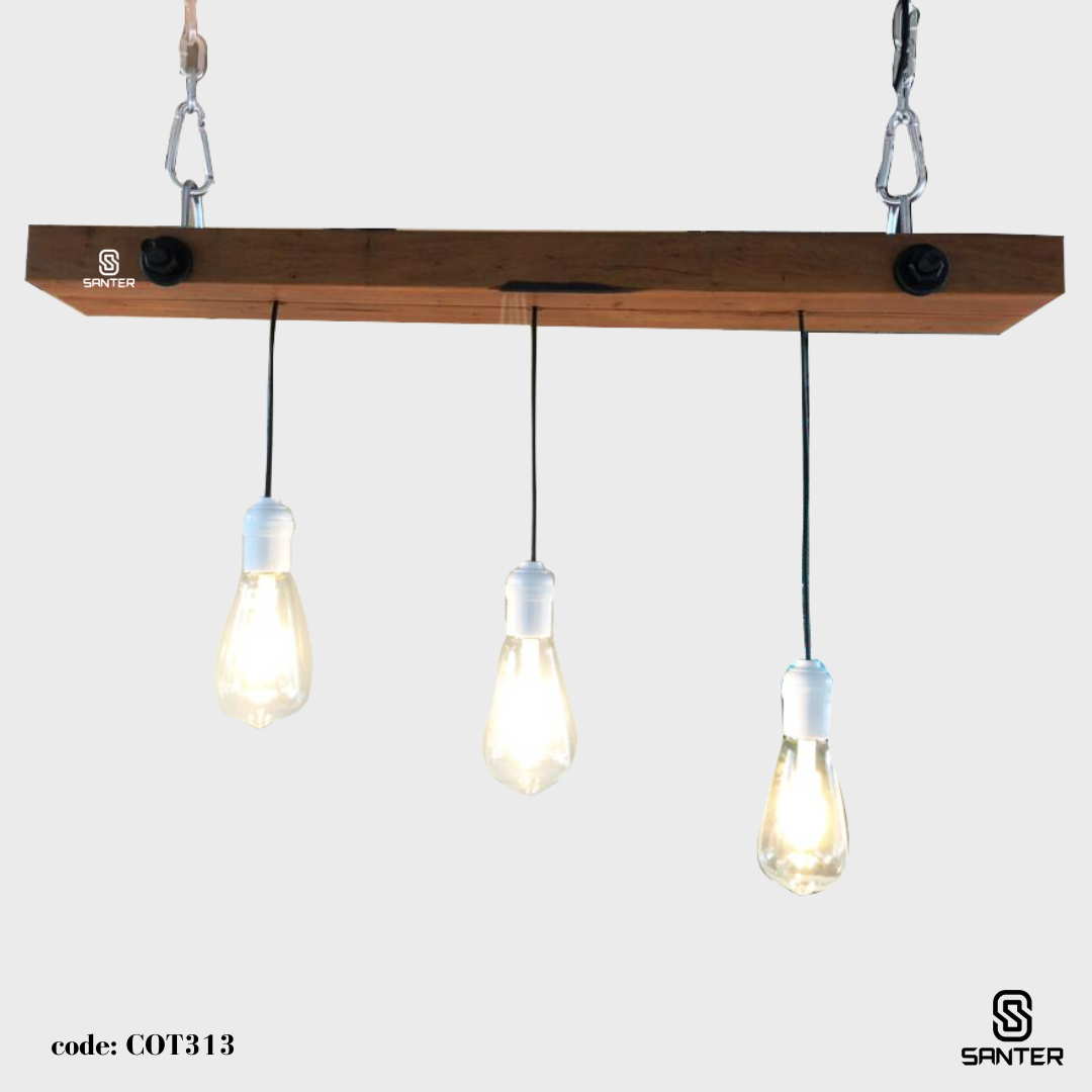 COT313. Wooden Pendant Light / Wooden Chandelier