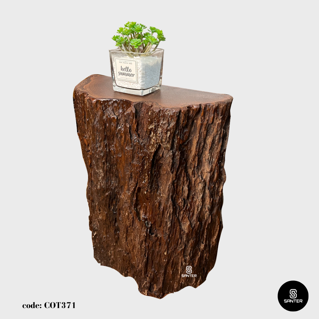 COT371. Merbau Artistic Wood Pedestal/ Stump/ Side Table