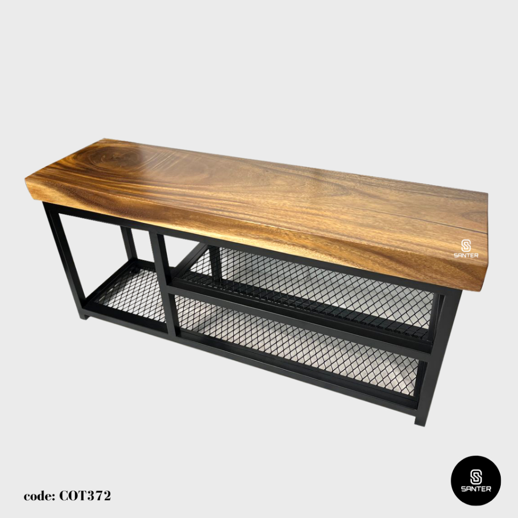 COT372. Raintree Solid Wood Shoes Rack Bench