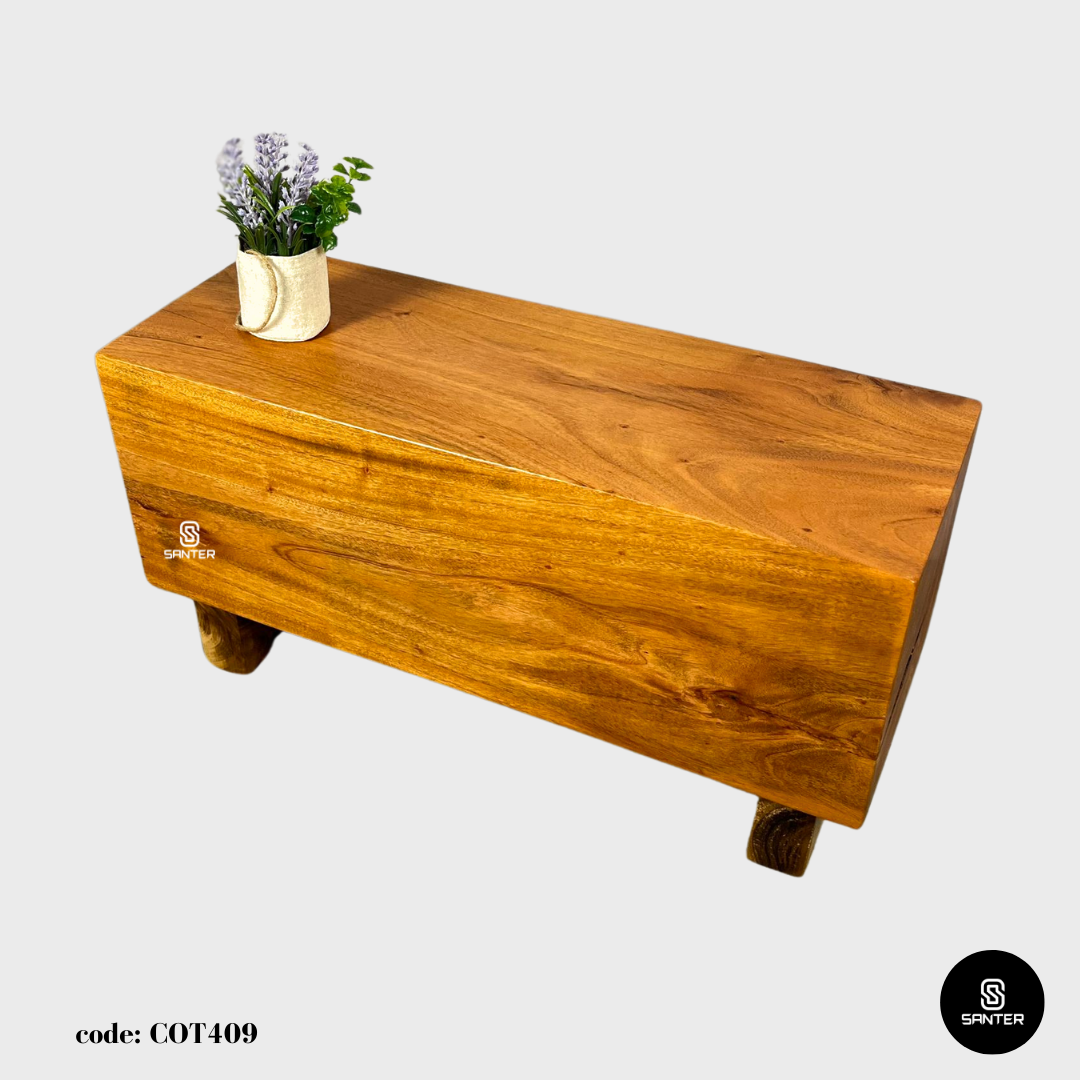 COT409. Mahogany Solid Wood Beam Bench / Artistic Stump / Rustic Bench / Wooden Block Bench