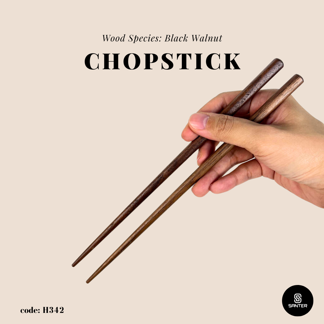 H342. Black Walnut Solid Wood Chopstick / Wooden Chopstick