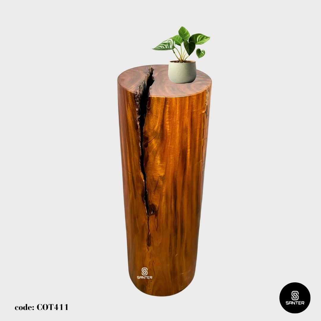 COT411. Mahogany Solid Wood Artistic Stump / Wooden Pedestal / Wooden Stump