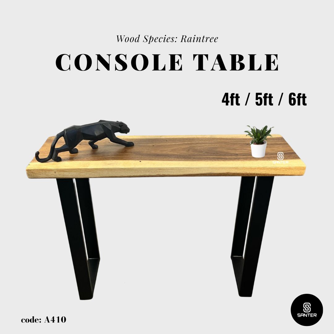 A410. Raintree Solid Wood Console Table / Counter Table / Entryway Table / Kitchen Island - 4ft/ 5ft/ 6ft length