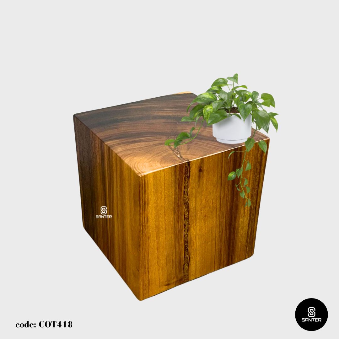 COT418. Raintree Solid Wood Pedestal/ Wooden Stump / Artistic Stump / Plant Stool / Small Stool