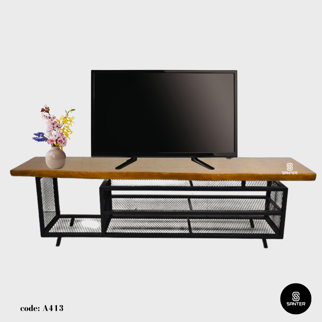 A413. Raintree Solid Wood TV Console Table / Wooden Bench / Storage Bench / TV Bench