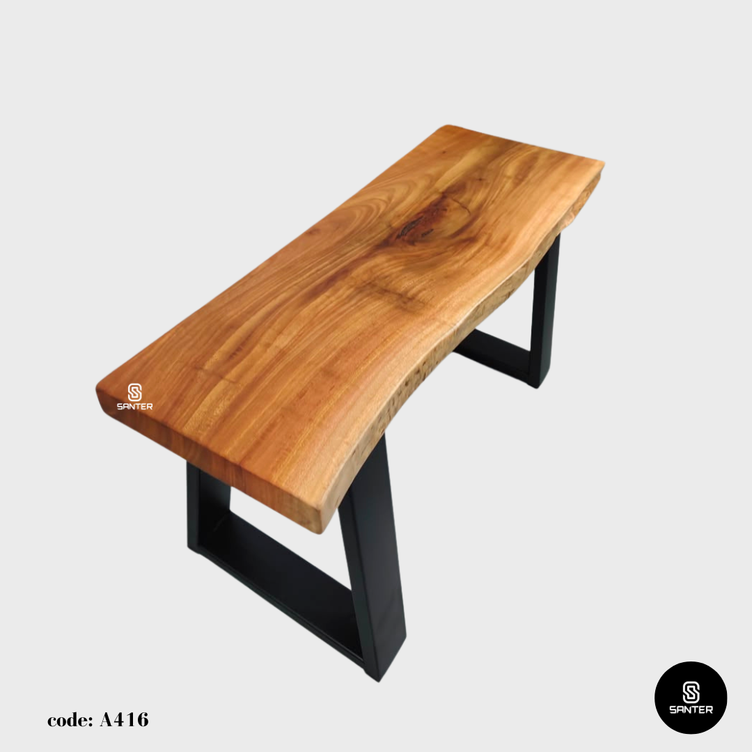A416. Melunak Solid Wood Rustic Bench / Sitting Bench / Wooden Bench / Shoe Bench