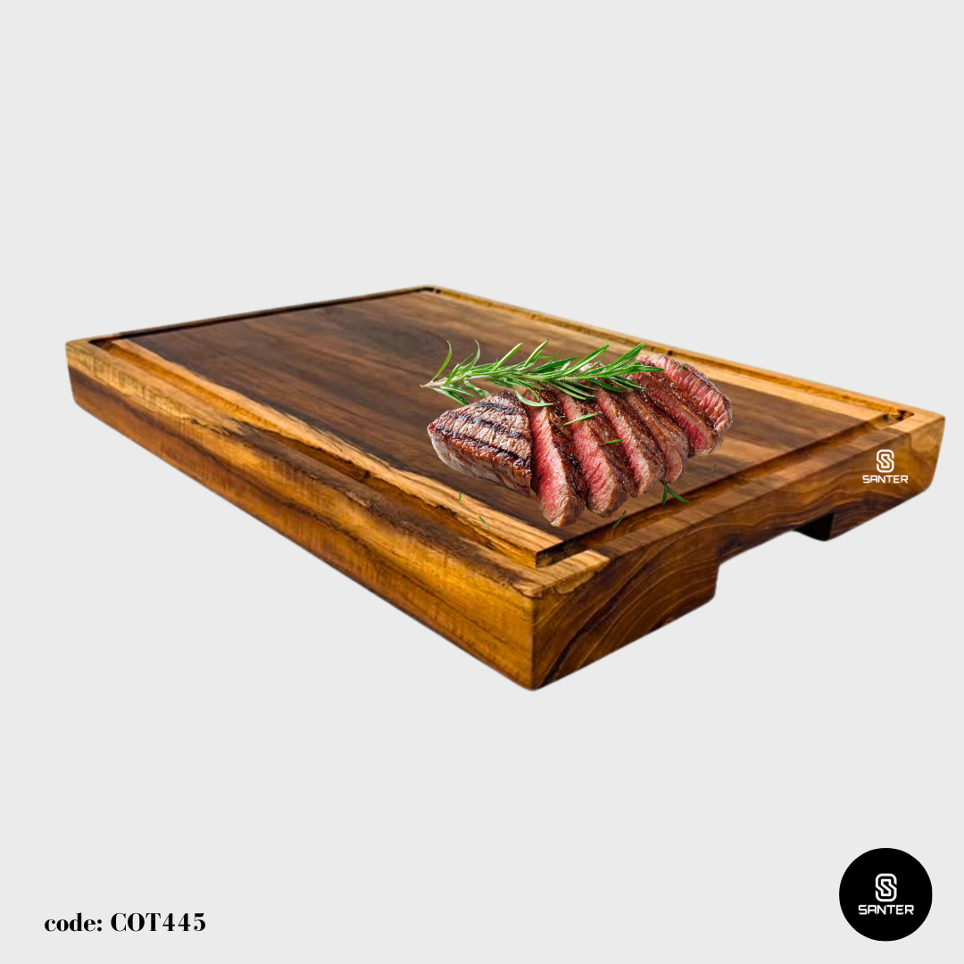 COT445. Teak Wood Butcher Block/ Large Chopping Board/ Serving Tray/ Cutting Board/ Hardwood Chopping Board