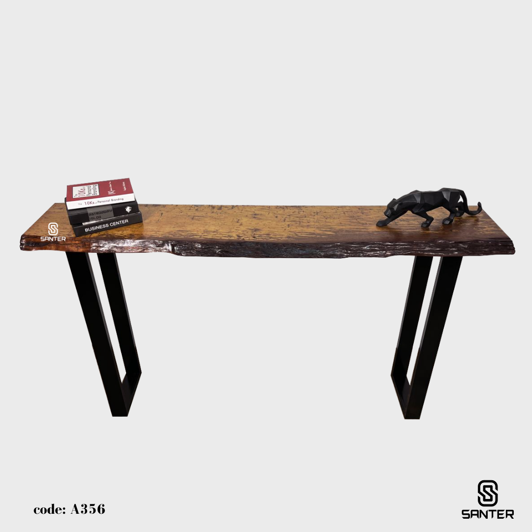 A356. Chengal Emas Solid Wood Bar Table / Console Table