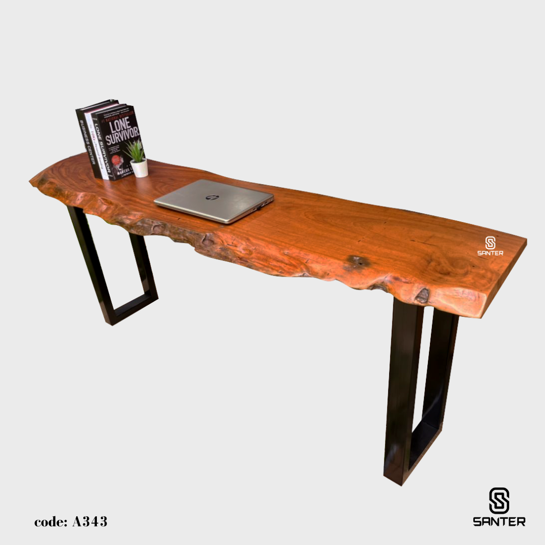 A343. Chengal Emas Solid Wood Study Table / Bar Table / Console Table
