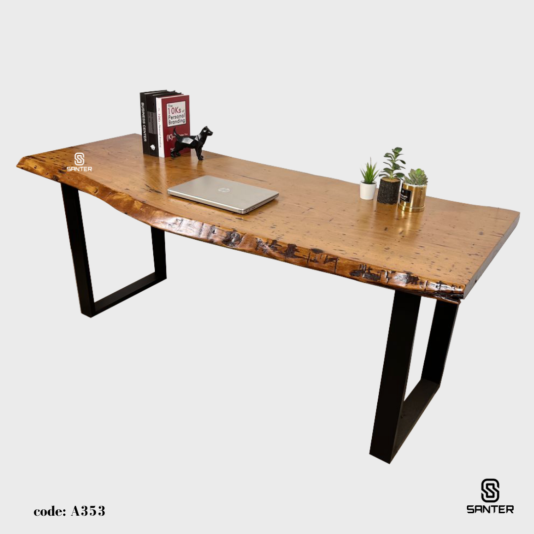 A353. Chengal Emas Solid Wood Dining Table / Office Table