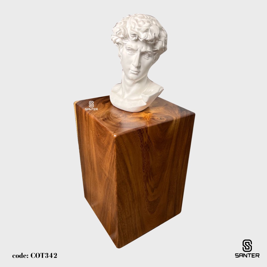 COT342. Raintree Solid Wood Stump / Stool / Pedestal / Side Table