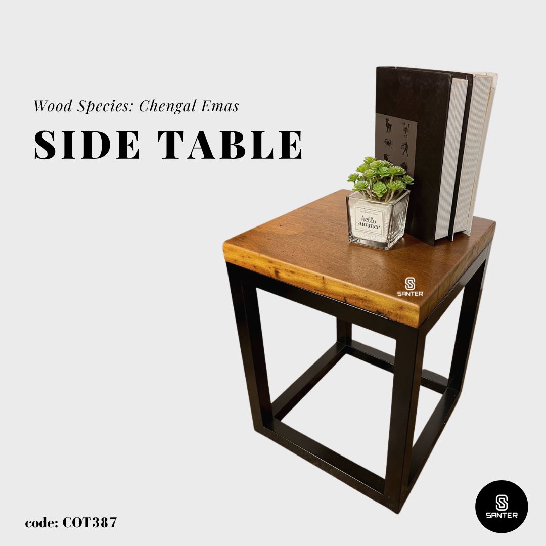 COT387. Chengal Emas Solid Wood Stool/ Chair/ Coffee Table/ Side Table/ Wooden Pedestal/ Bar Stool/ Counter Stool/ Dining Stool