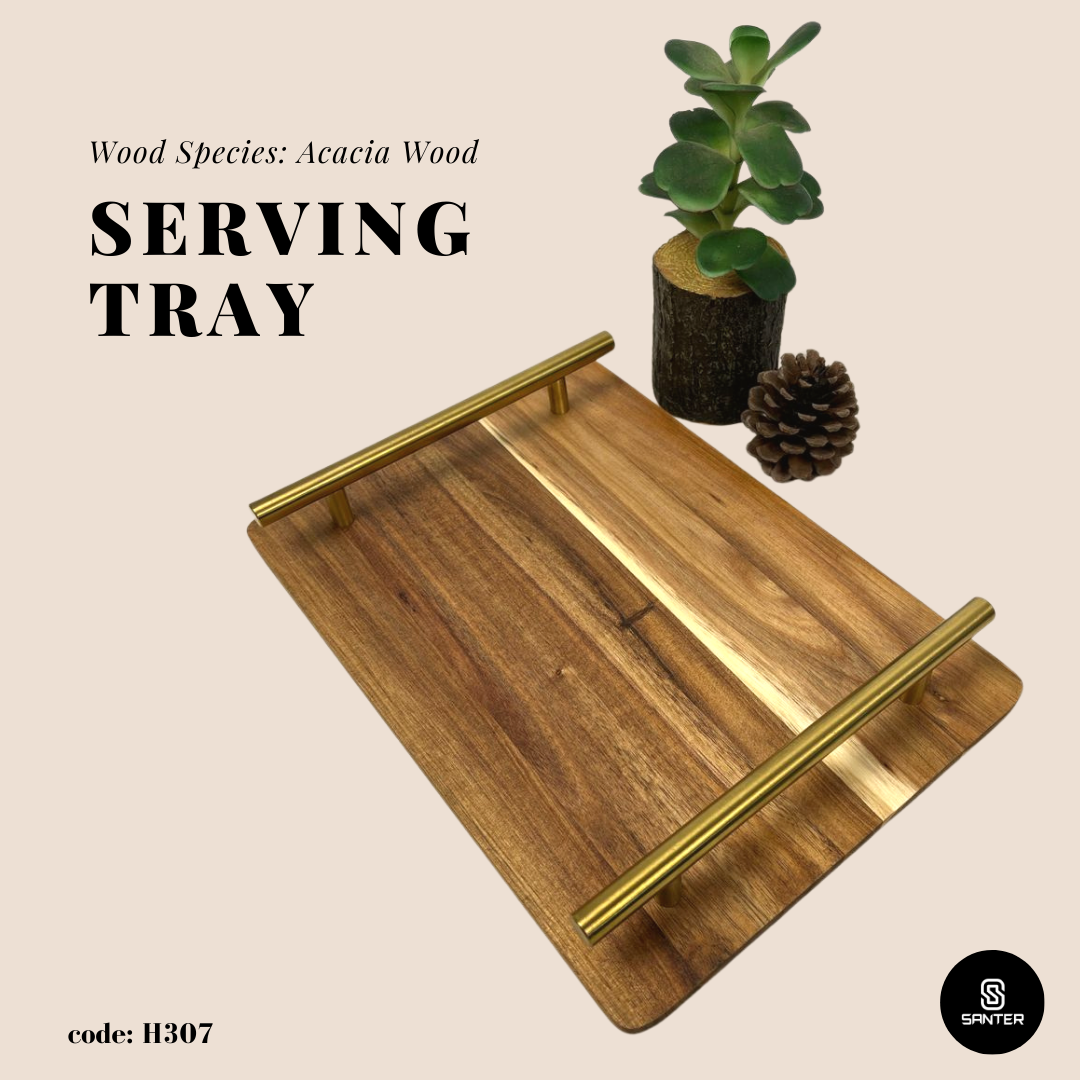 H307. Acacia Wood Serving Tray/ Serving Platter