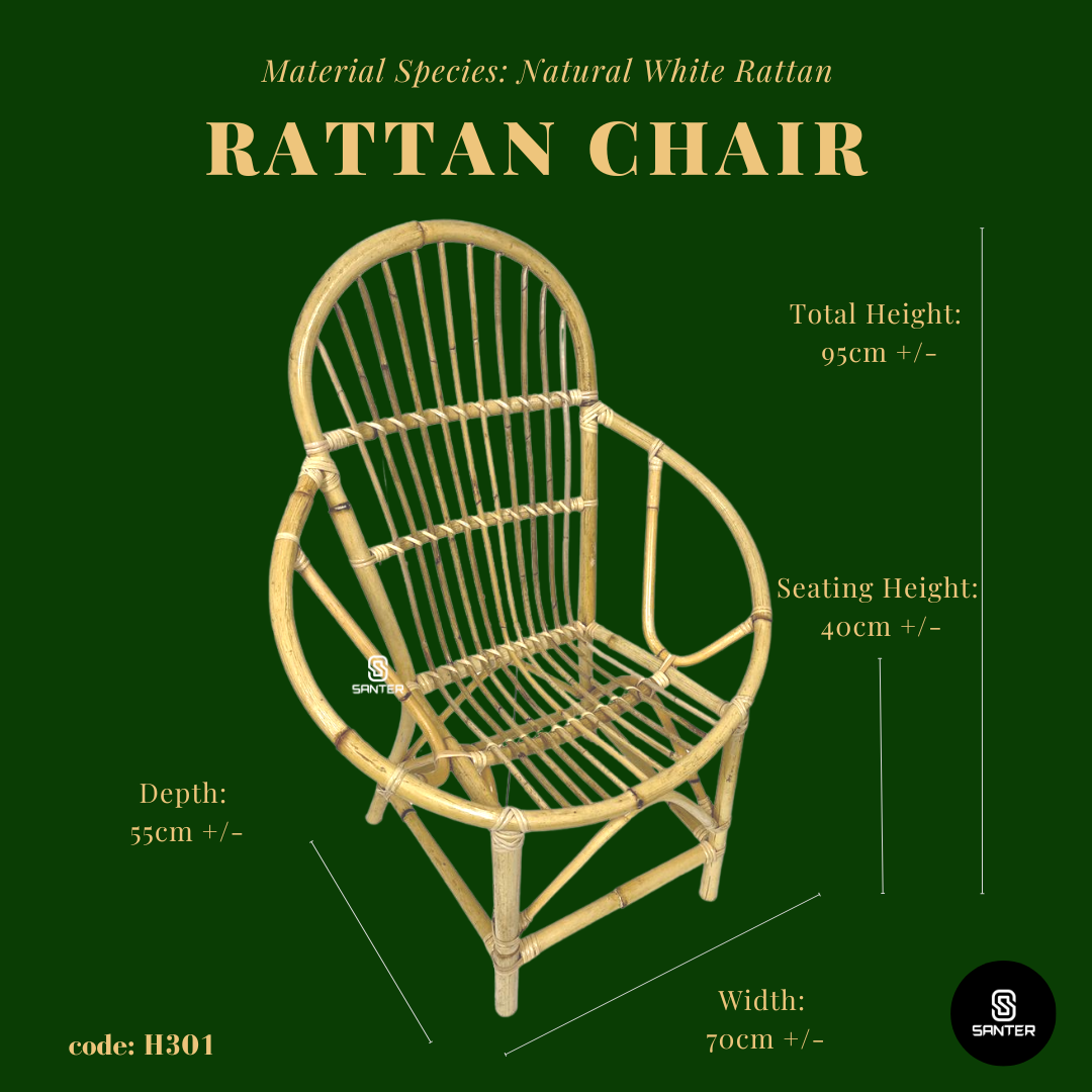 H301. Natural Rattan Chair