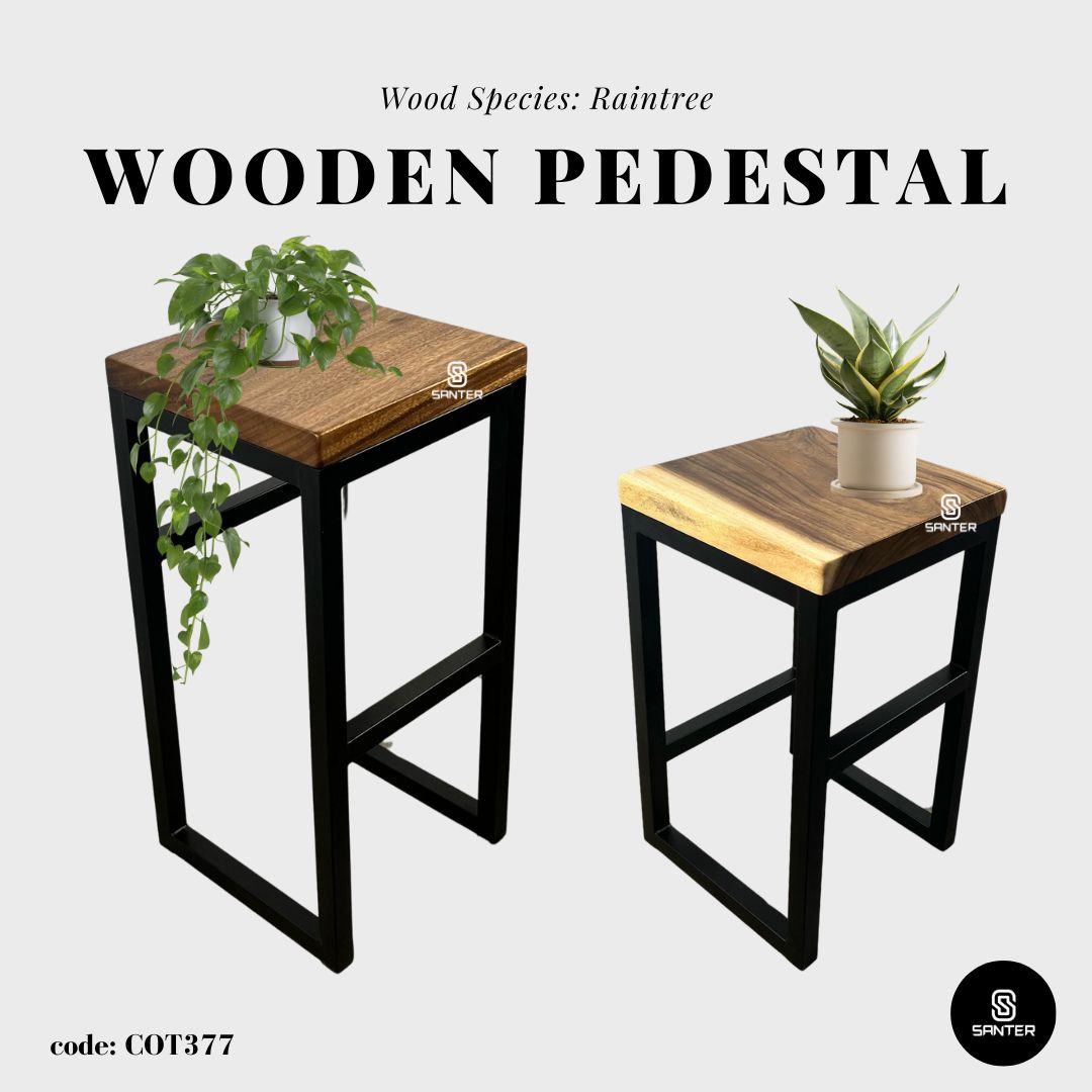 COT377. Raintree Solid Wood Stool/ Chair/ Side Table/ Wooden Pedestal/ Bar Stool/ Counter Stool/ Dining Stool
