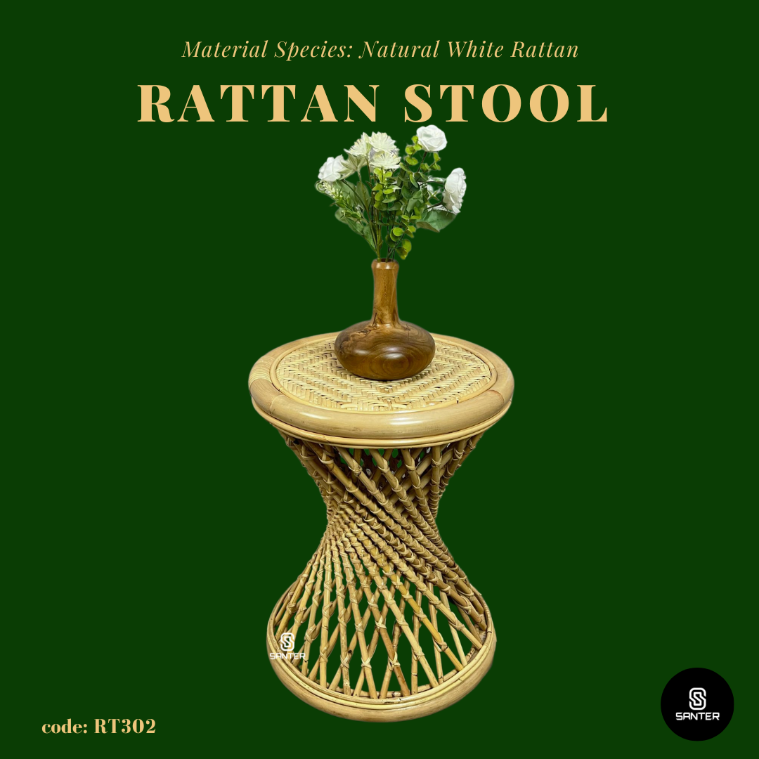 RT302. Natural Rattan Stool/ Side Table