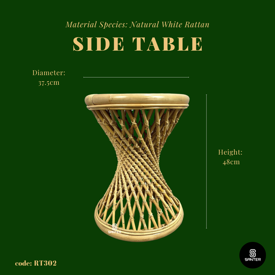 RT302. Natural Rattan Stool/ Side Table