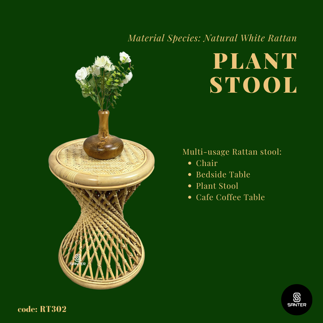 RT302. Natural Rattan Stool/ Side Table