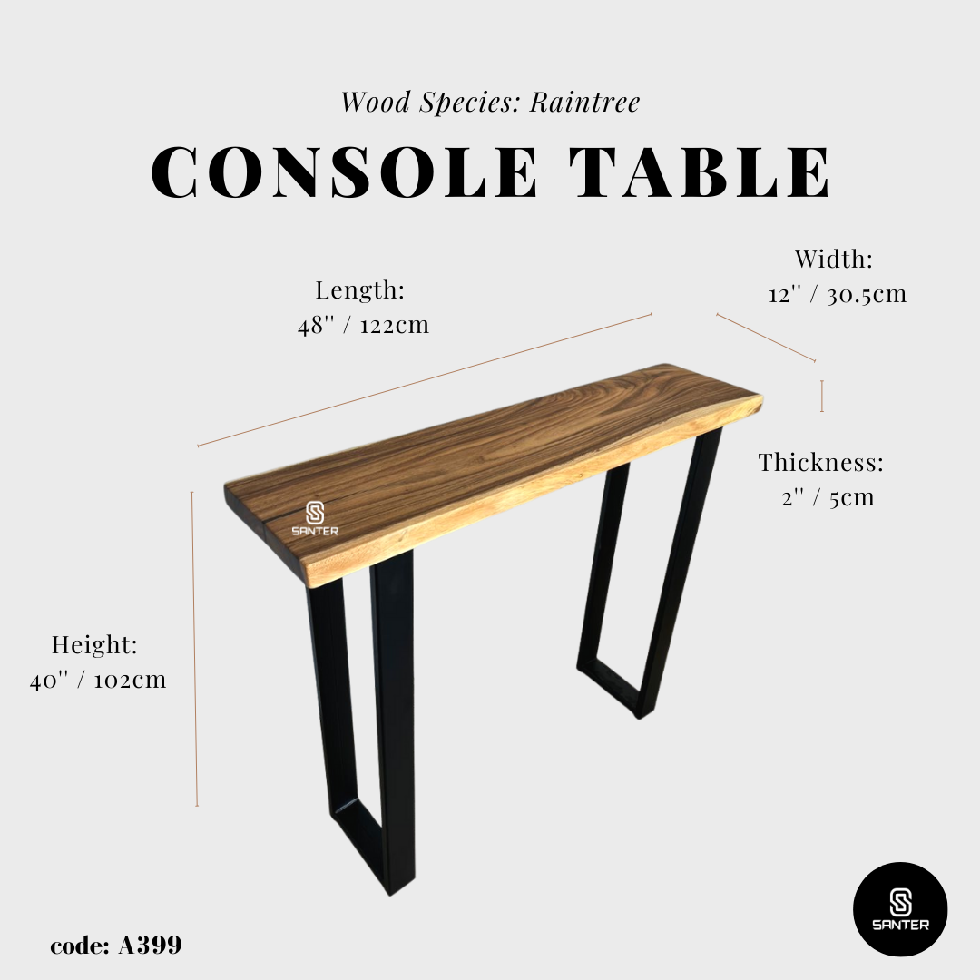 A399. Raintree Solid Wood Bar Table / Console Table