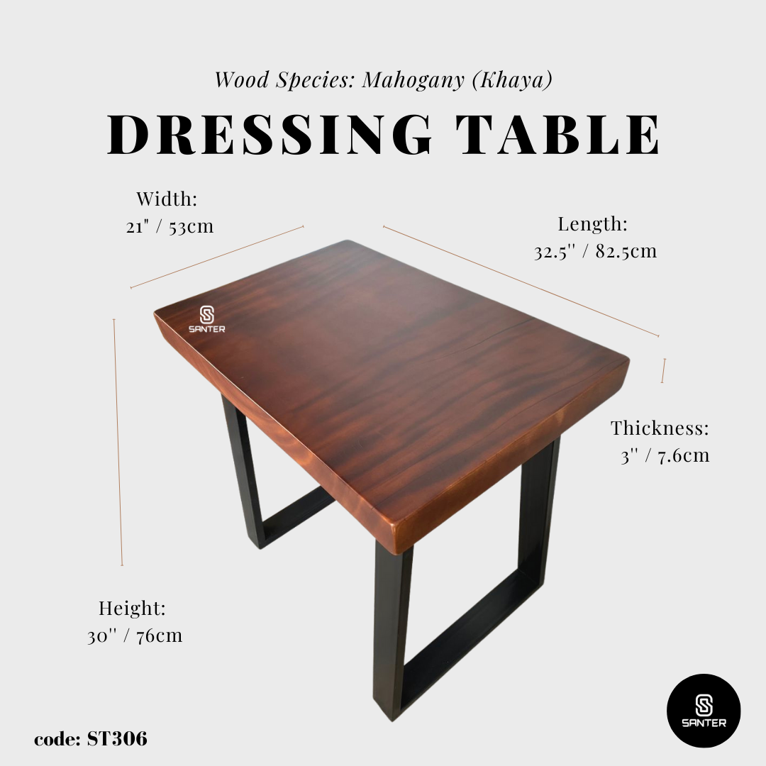 ST306. Mahogany (Khaya) Solid Wood Study Table/ Working Desk/ Dressing Table/ Tea Table/ Console Table