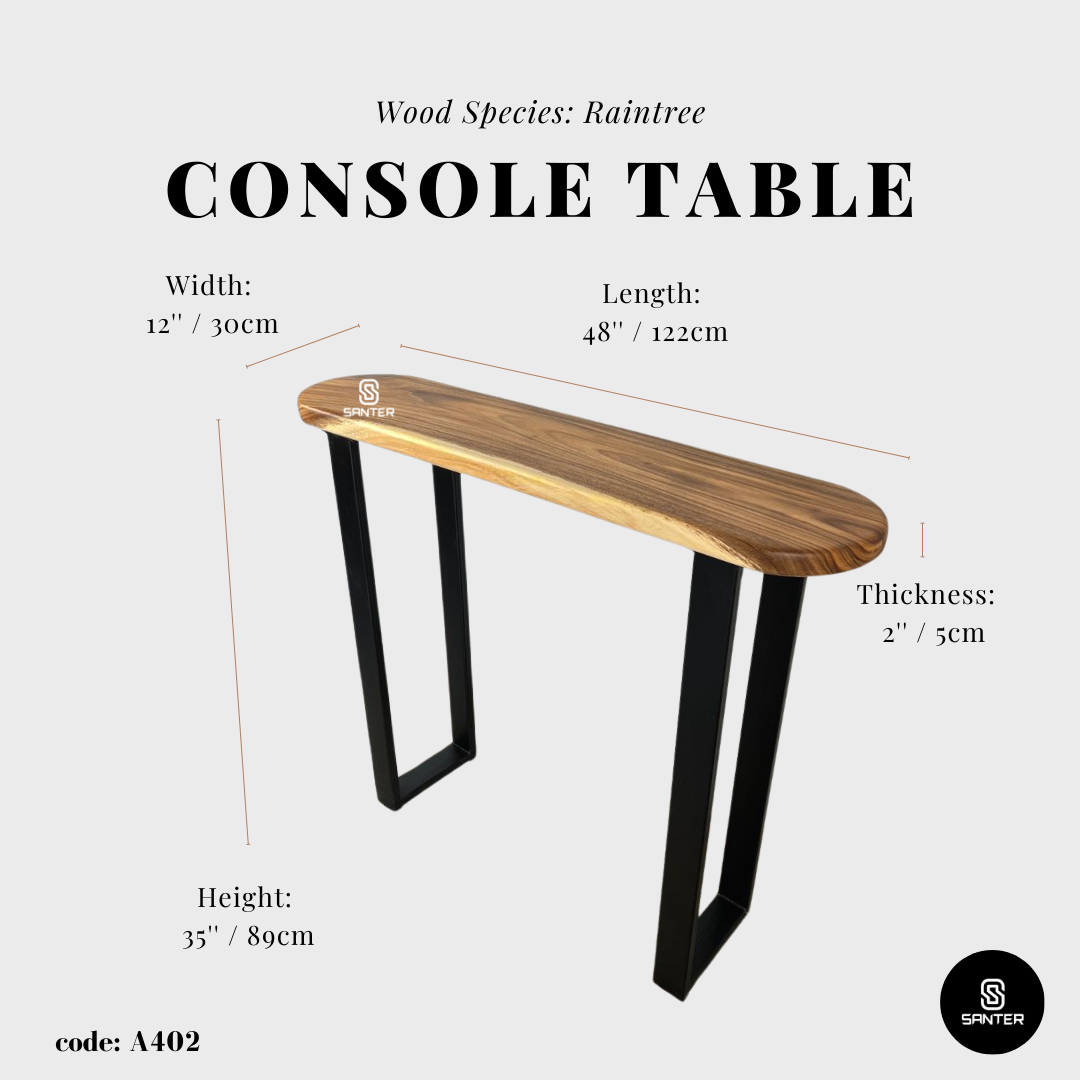 A402. Raintree Solid Wood Console Table
