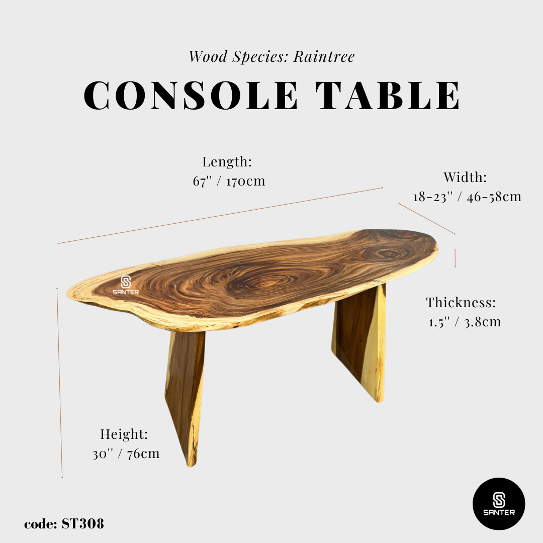 ST308. Raintree Solid Wood Study Table / Console Table / Office Table