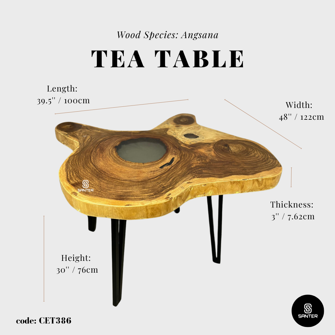 CET386. Angsana Solid Wood Tea Table / Coffee Table