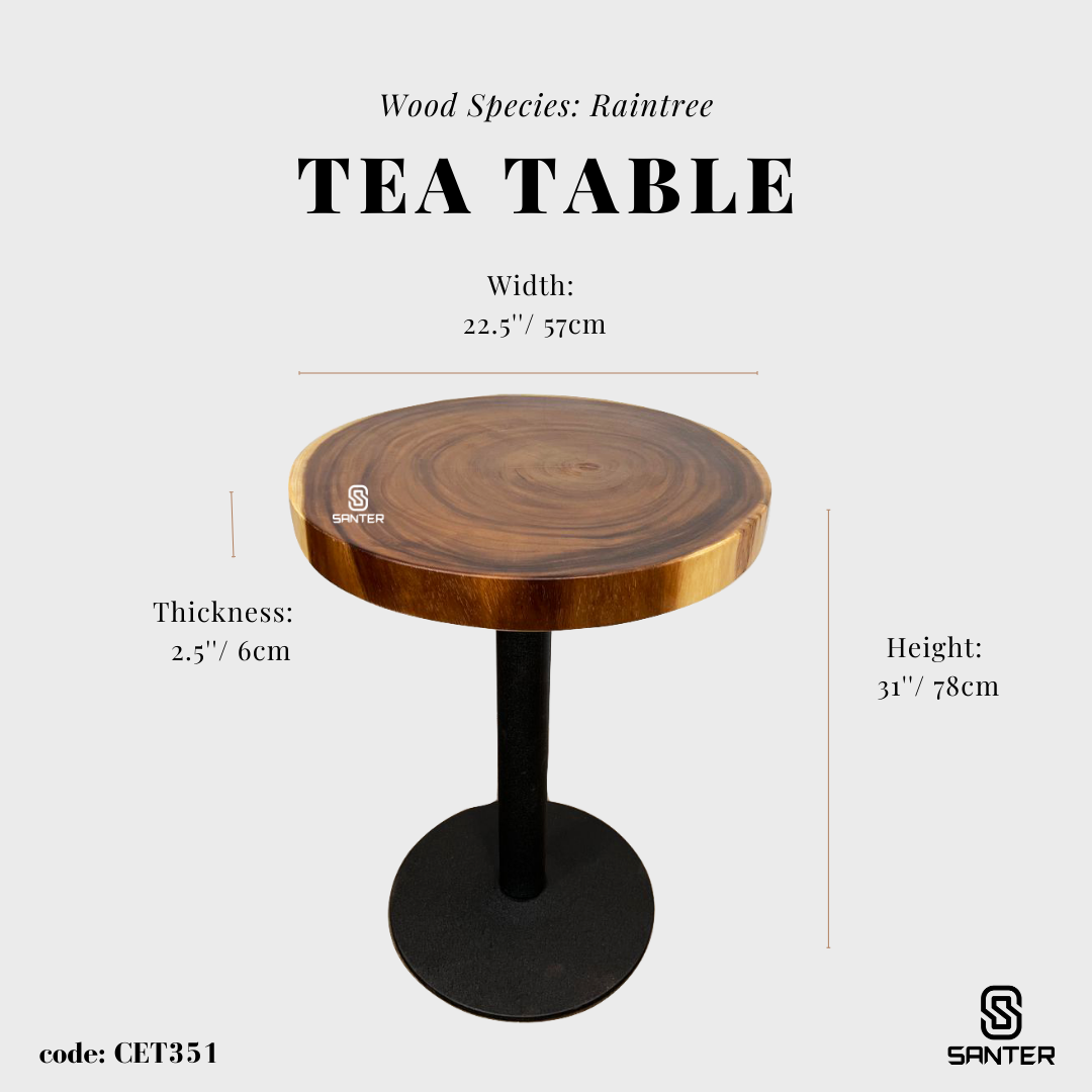 CET351. Raintree Solid Wood Garden Table/ Tea Table/ Cafe Table