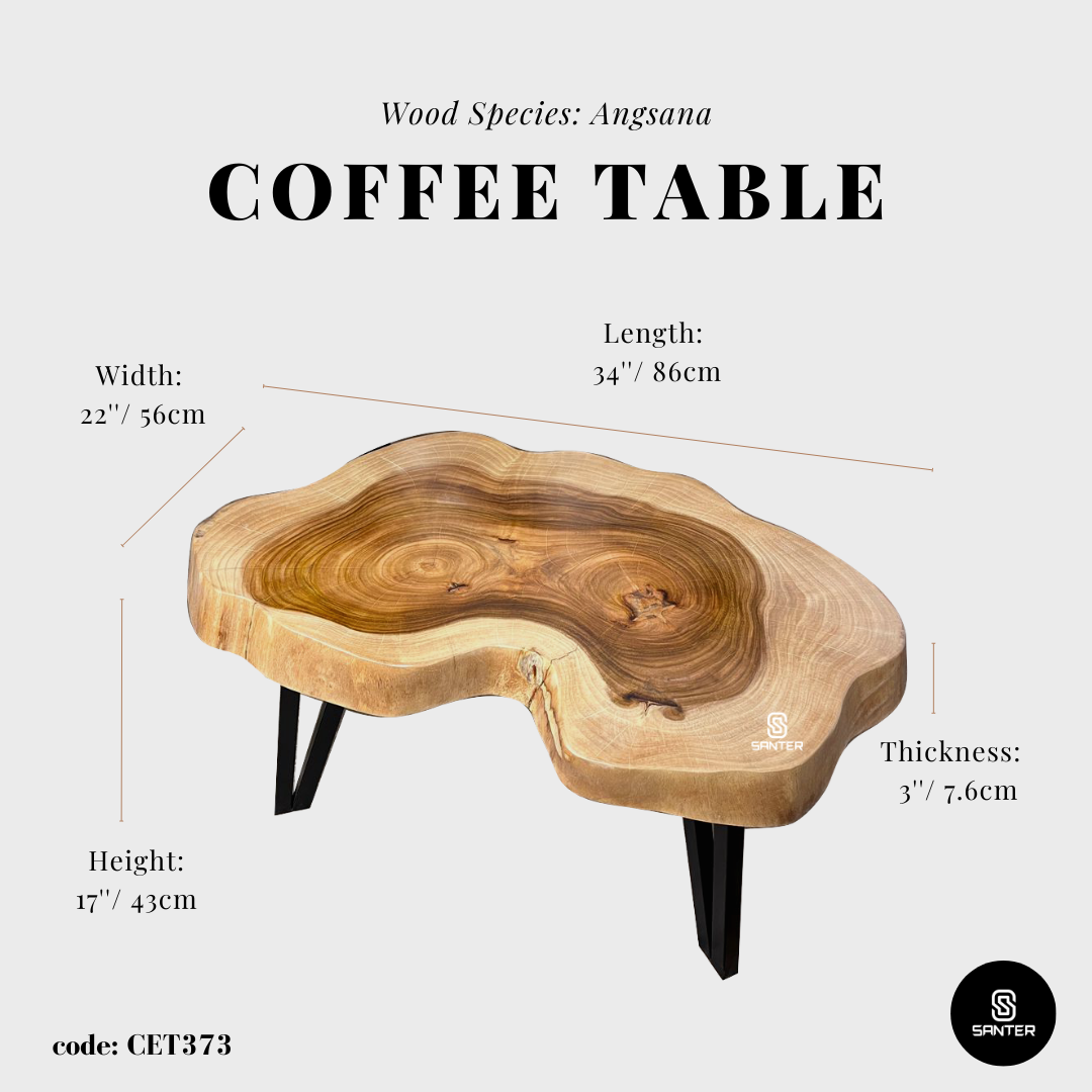 CET373. Angsana Solid Wood Coffee Table/ Sofa Table