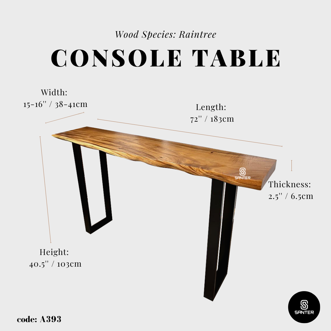 A393. Raintree Solid Wood Bar Table / Console Table