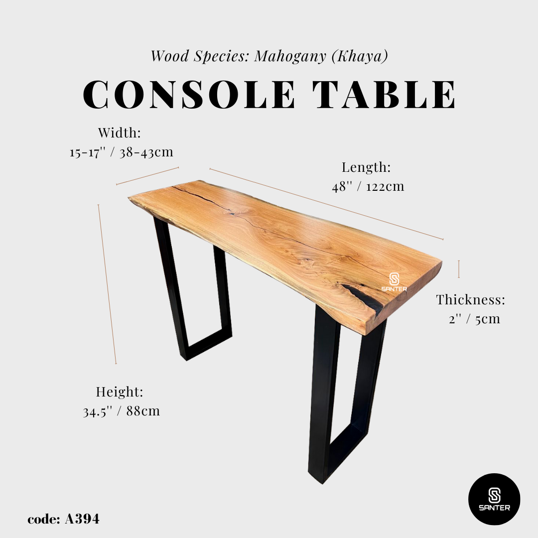 A394. Mahogany (Khaya) Solid Wood Console Table