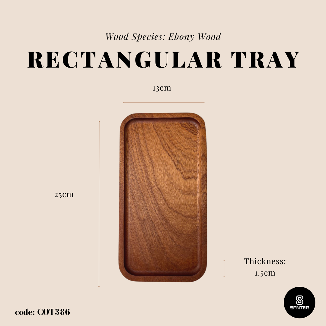 COT386. Rectangular Wooden Coaster/ Wooden Tray/ Wooden Platter