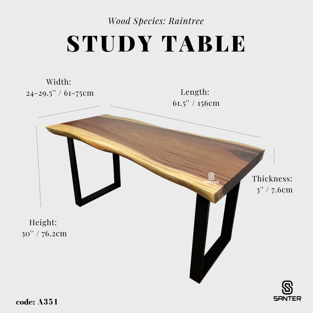A351. Raintree Solid Wood Office Table / Mini Dining Table