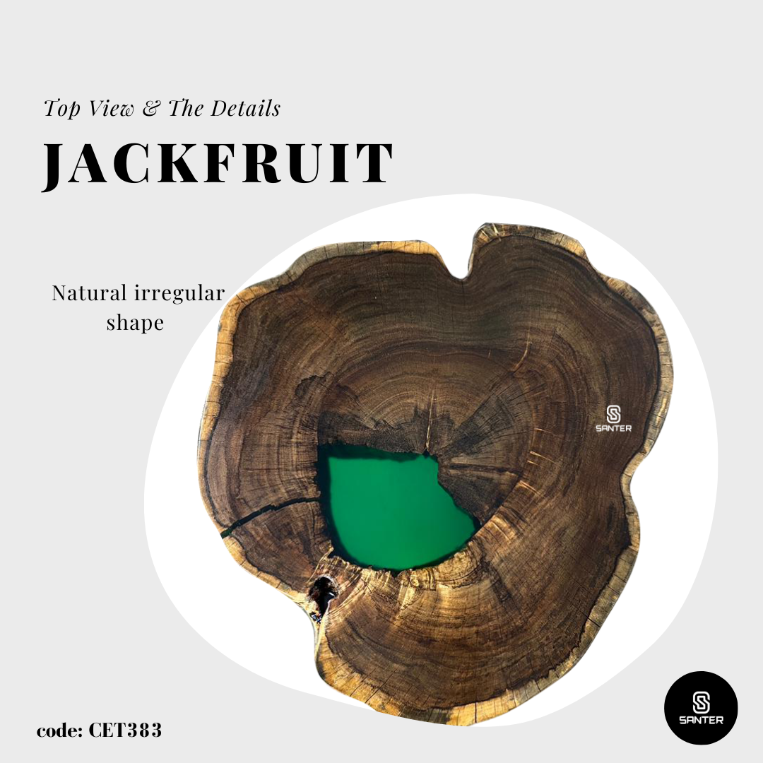 CET383. Jackfruit Solid Wood Coffee Table/ Side Table (Emerald Green)