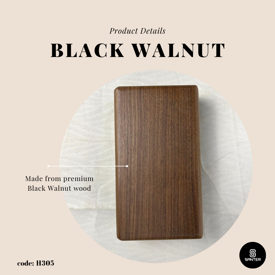 H305. Black Walnut Solid Wood Jewelry Storage Box