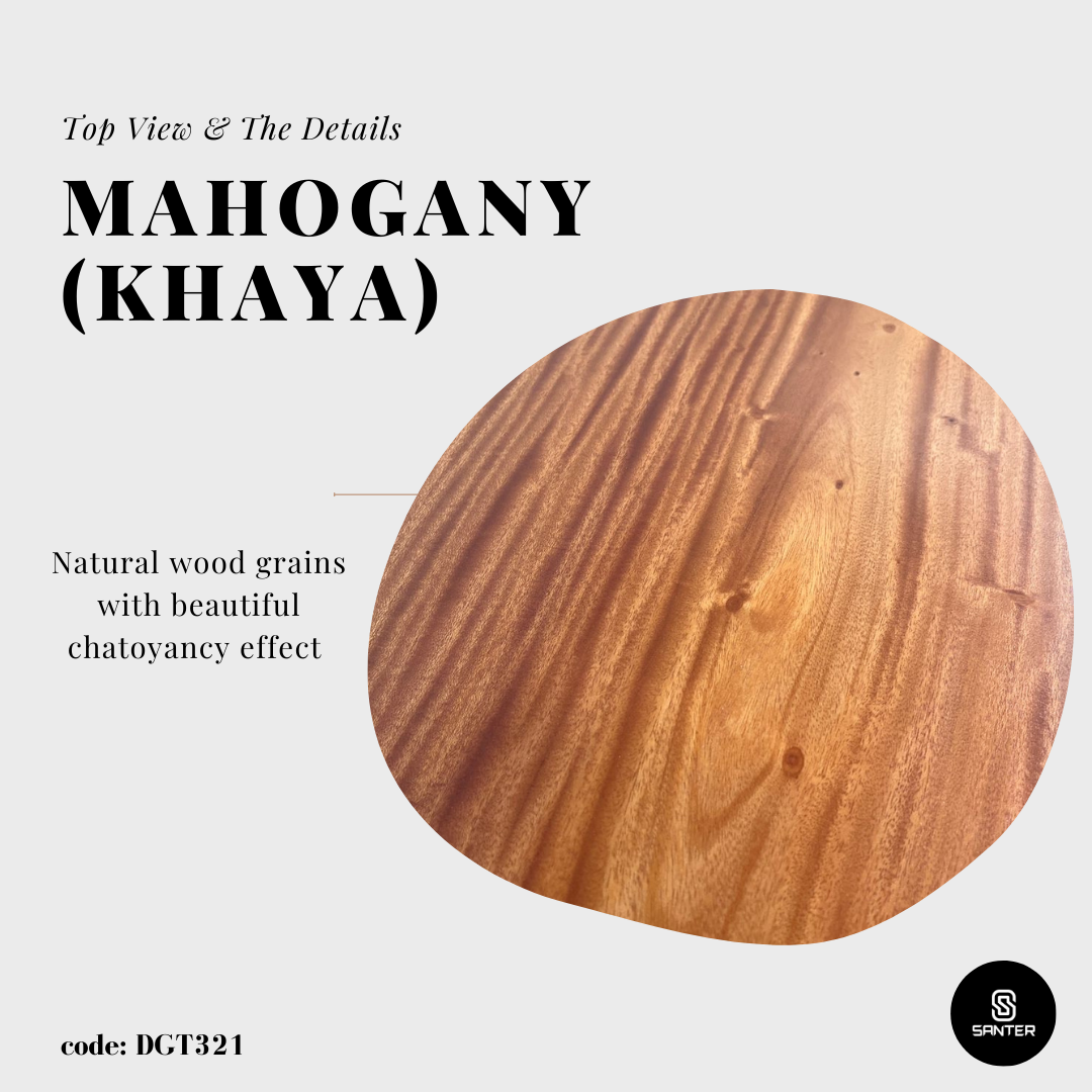 DGT321. Mahogany (Khaya) Solid Wood Dining Table/ Tea Table (4 to 6 seater)