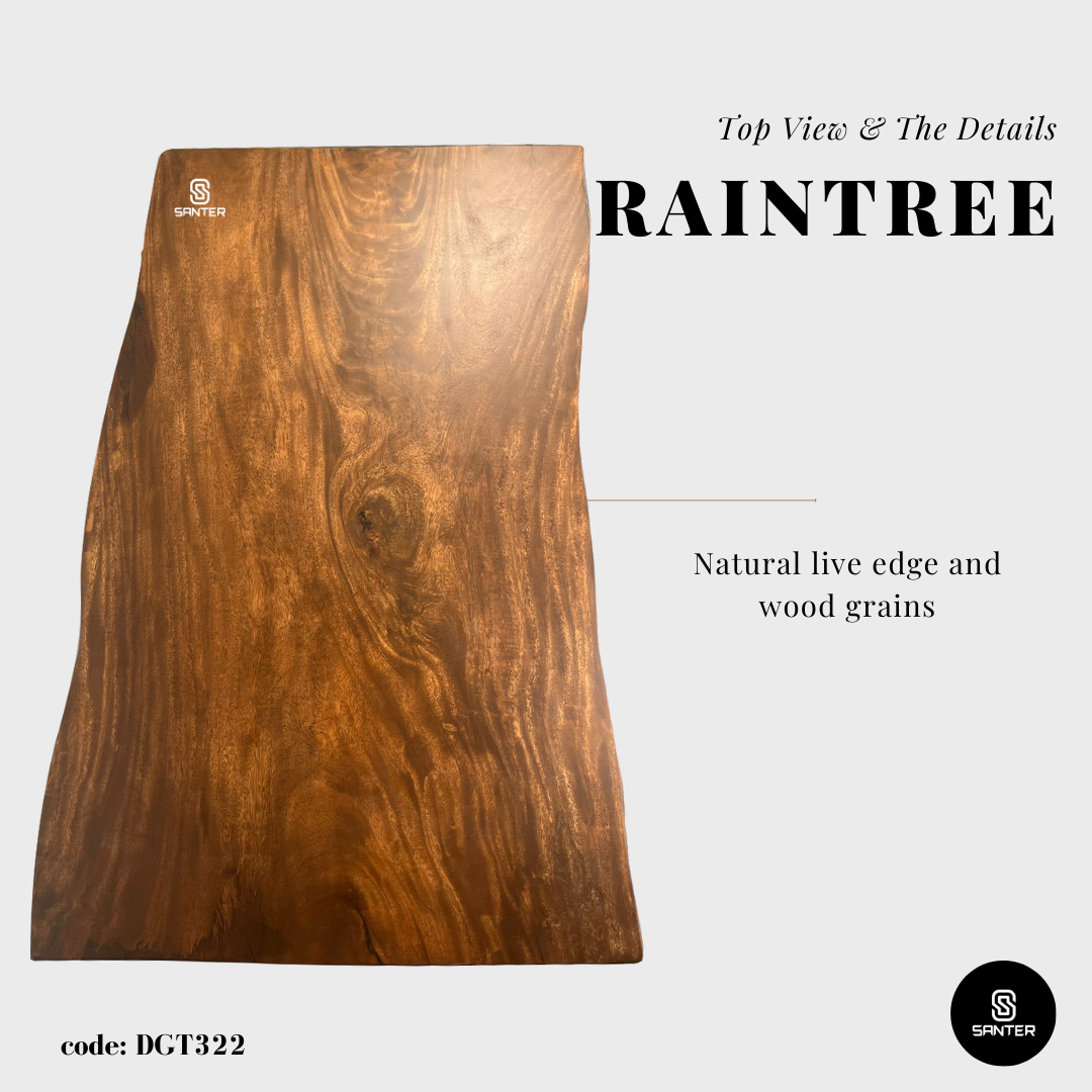 DGT322. Raintree Wood Dining Table/ Tea Table (6 seater)