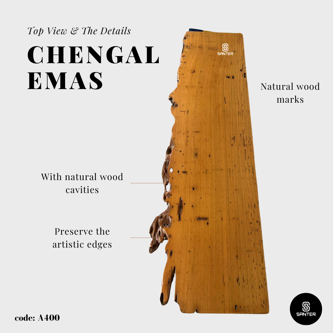 A400. Chengal Emas Solid Wood Bar Table / Console Table