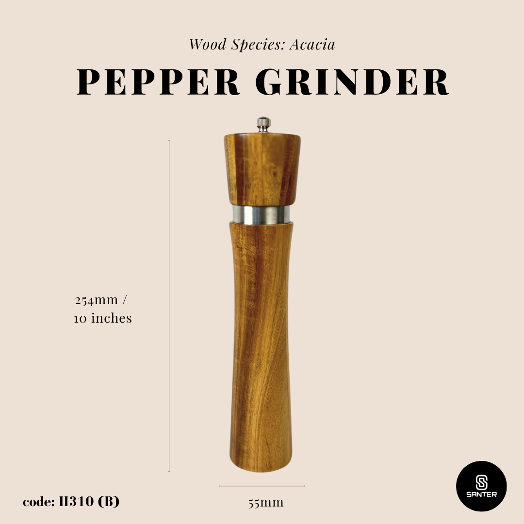 H310. Acacia Wood Cooking Salt & Pepper Grinder / Salt & Pepper Mills Shaker
