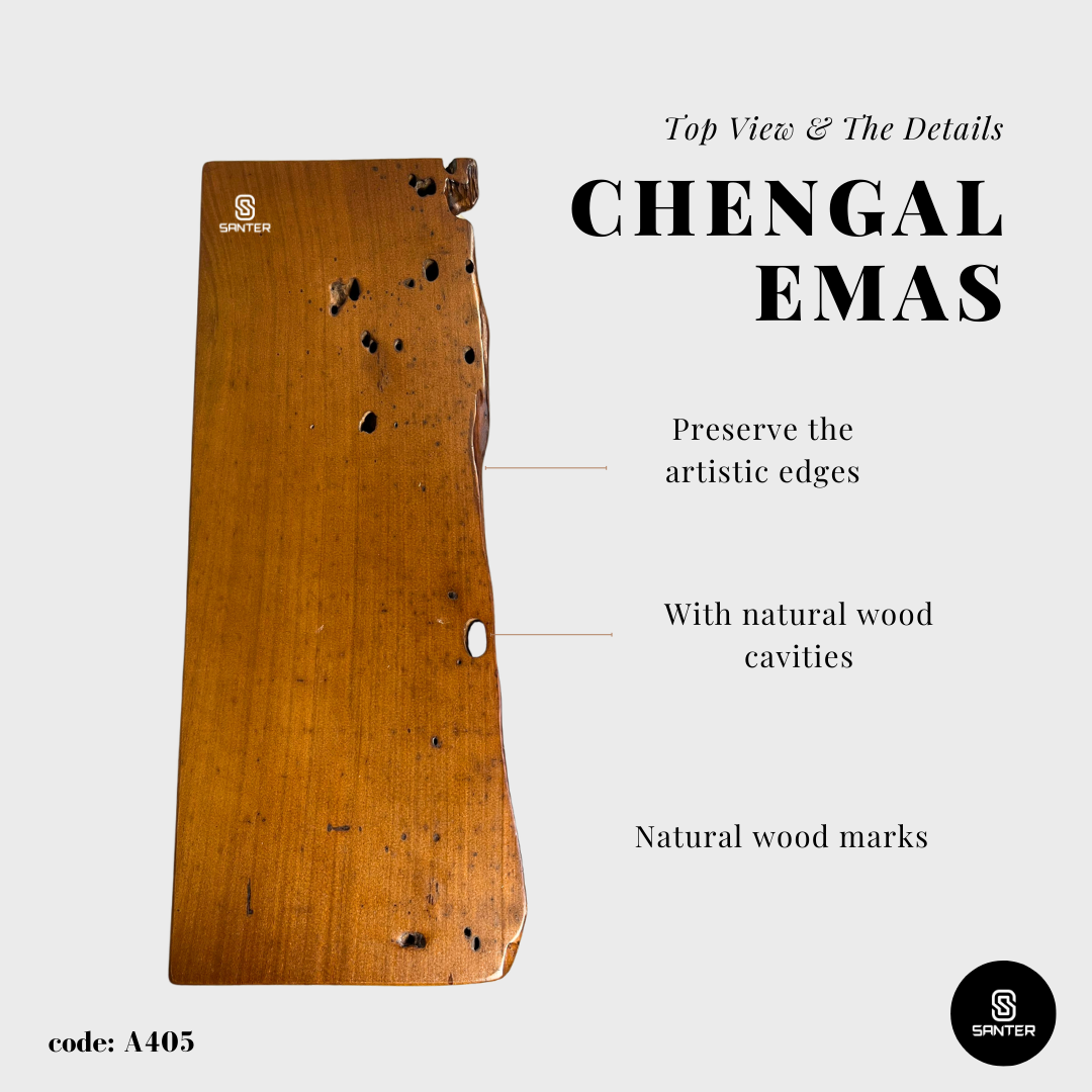 A405. Chengal Emas Solid Wood Console Table / Bar Table