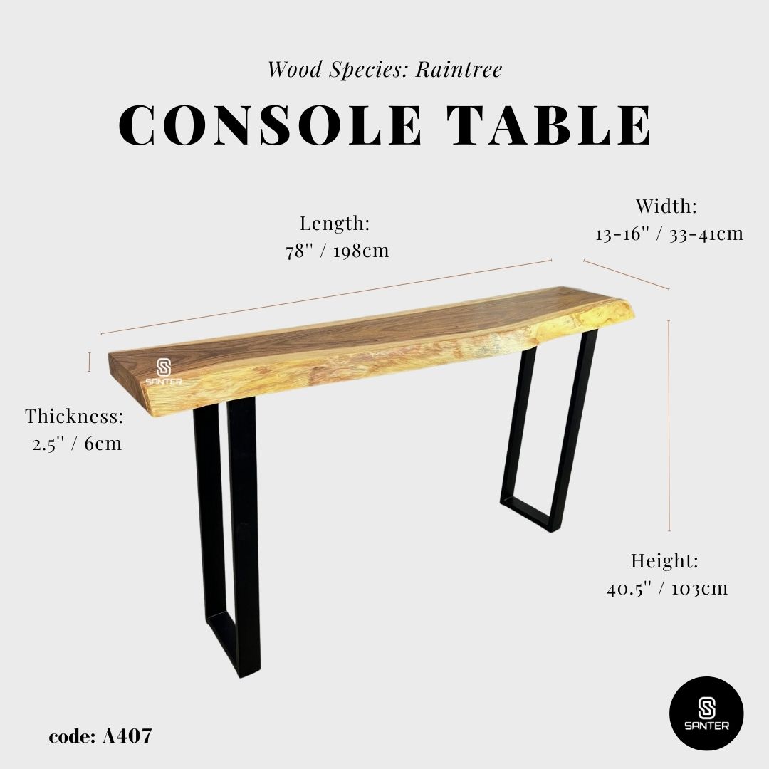 A407. Raintree Solid Wood Bar Table / Console Table