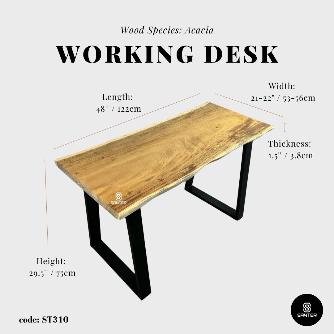 ST310. Acacia Solid Wood Office Table/ Study Table/ Tea Table/ Mini Dining Table / Working Desk