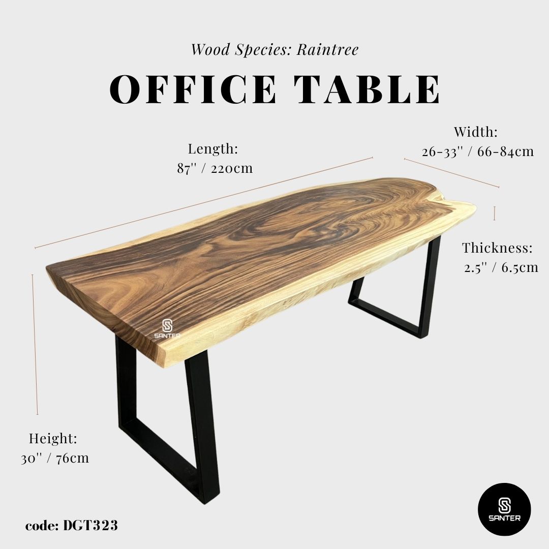 DGT323. Raintree Solid Wood Dining Table / Meeting Table / Office Table / Tea Table (6 seater)