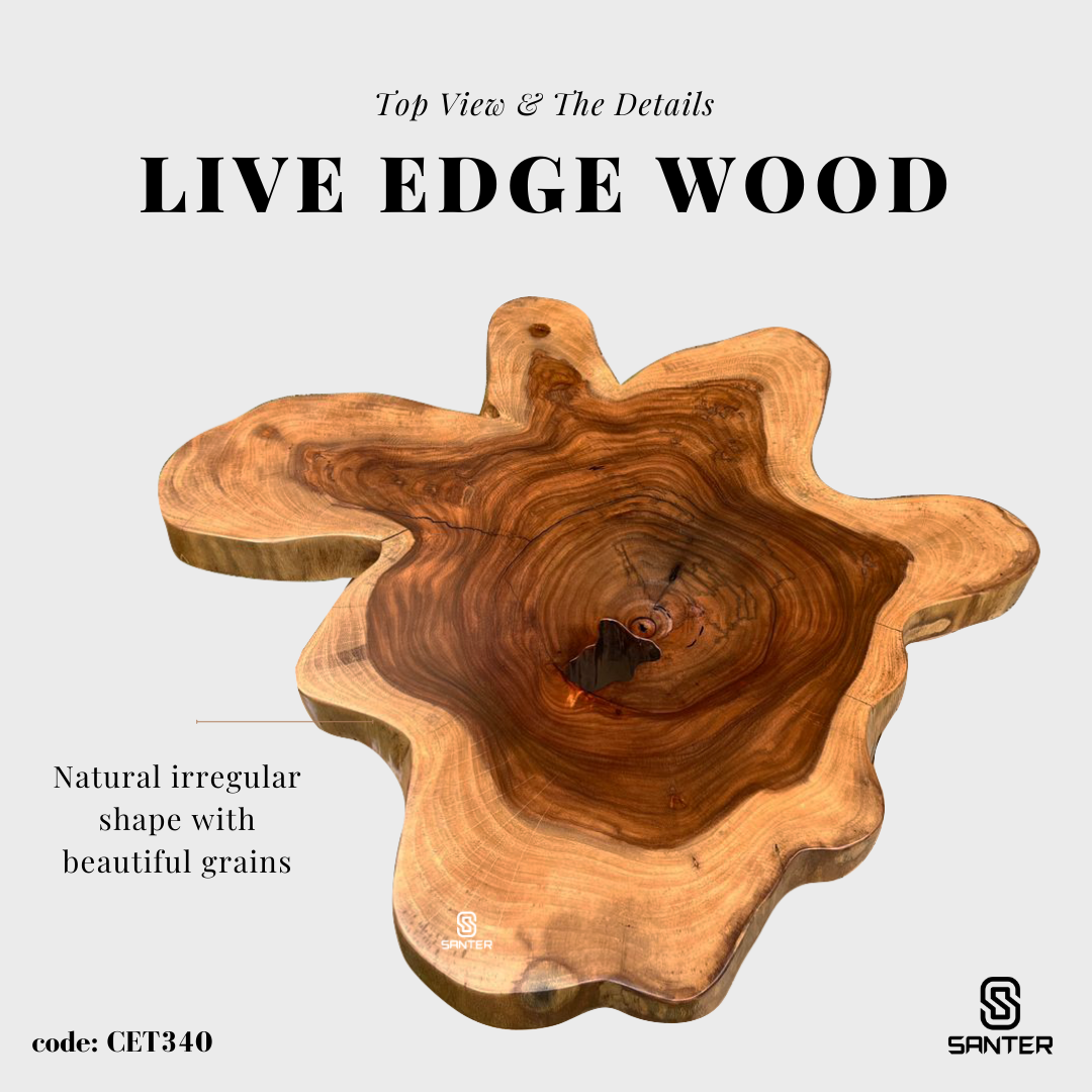 CET340. Angsana Solid Wood Coffee Table