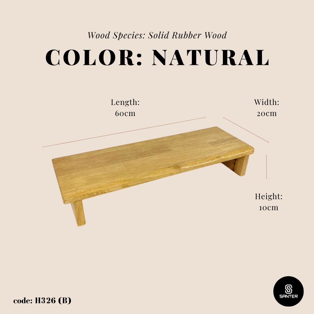 H326. Solid Rubber Wood Rack / Monitor Rack / Flower Pot Rack / Display Rack