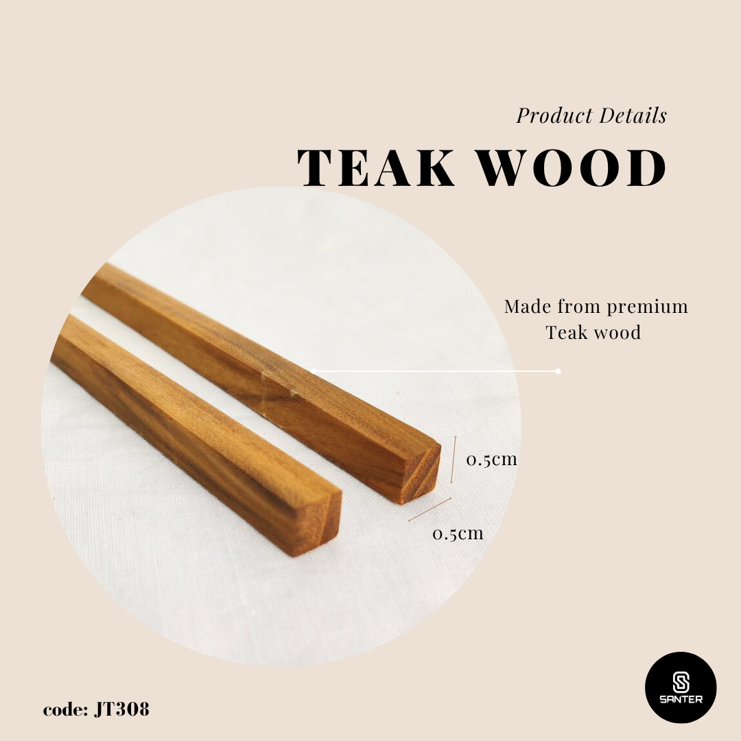 JT308. Teak Wood Chopstick / Wooden Chopstick / Noodle Chopstick