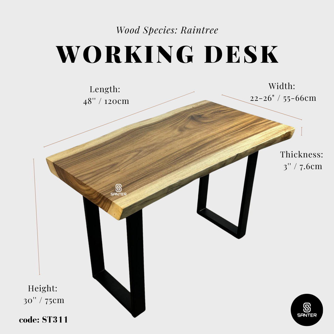 ST311. Raintree Solid Wood Office Table/ Study Table/ Tea Table/ Mini Dining Table / Working Desk